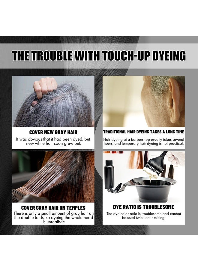 SOUG Hair comb plant hair dye 80ml per comb - dark hair dye that quickly colors hair. Hair comb #Black - Image 4